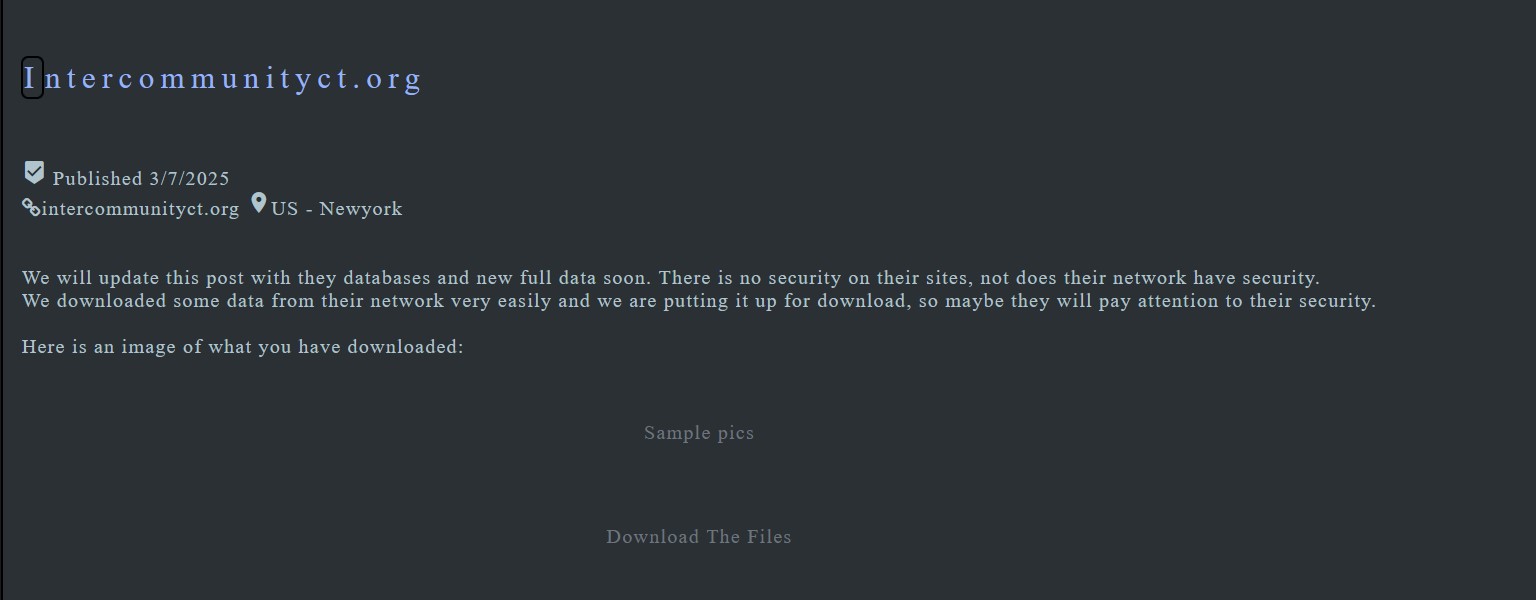 InterCommunity成为Teamxxx勒索软件的受害者