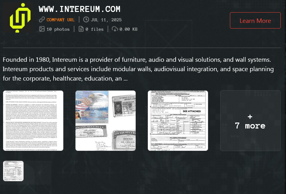 Intereum成为Qilin勒索软件的受害者
