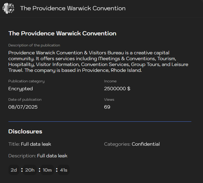 GoProvidence成为LYNX勒索软件的受害者