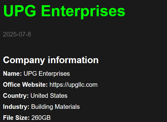 UPG Enterprises成为Dire Wolf勒索软件的受害者