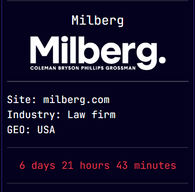 Milberg Coleman Bryson Phillips Grossman成为Sarcoma勒索软件的受害者