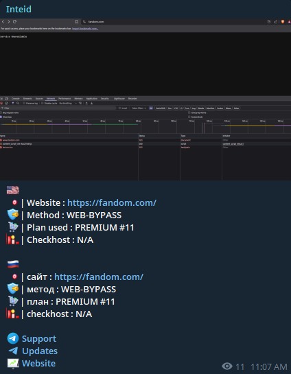 Inteid瞄准Fandom网站