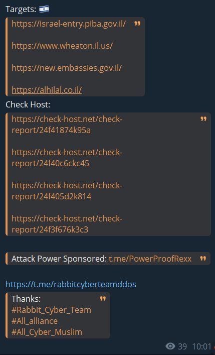 RABBIT CYBER TEAM瞄准惠顿市网站