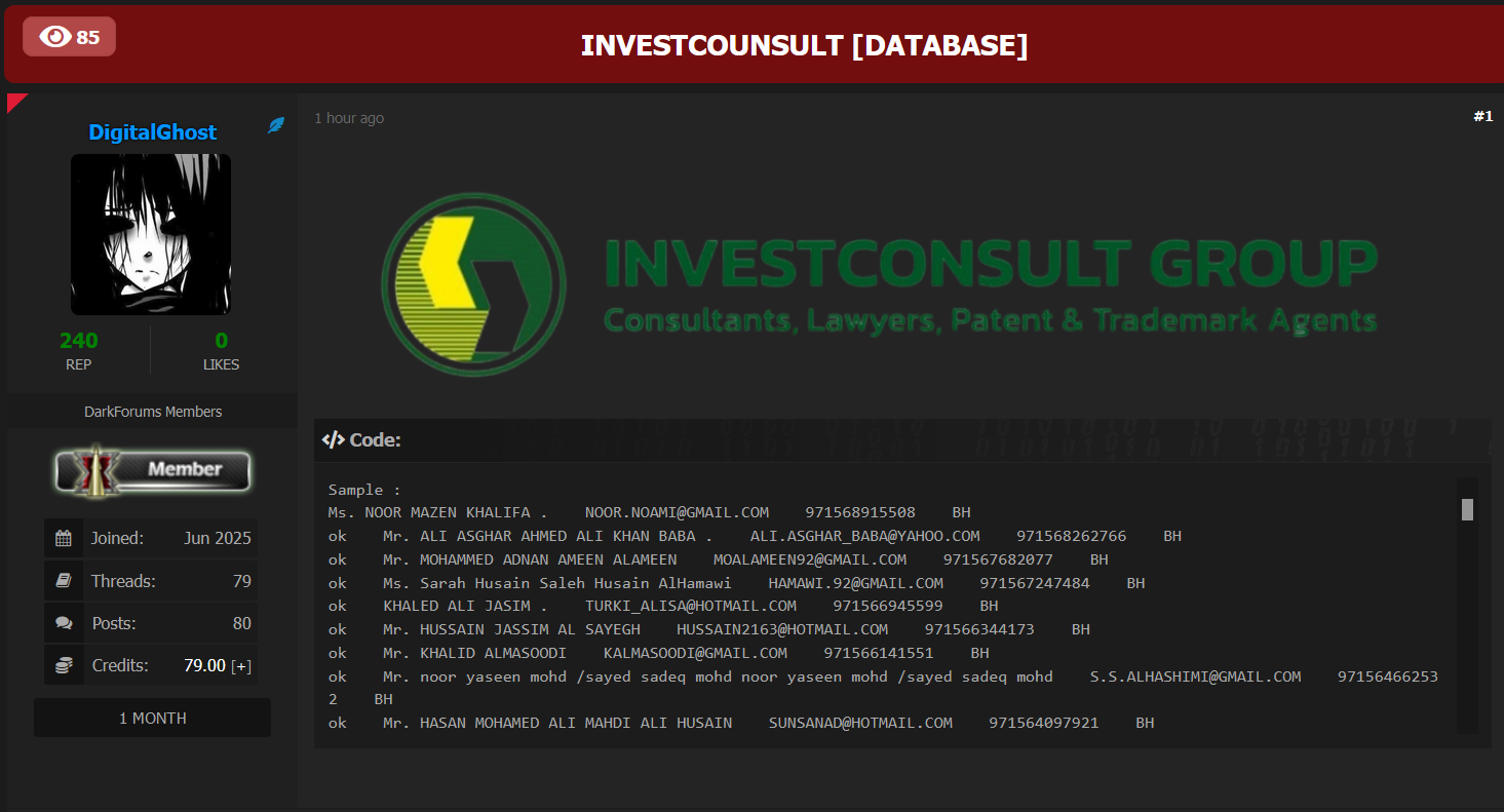 InvestConsult Group Co.,Ltd.涉嫌数据泄露
