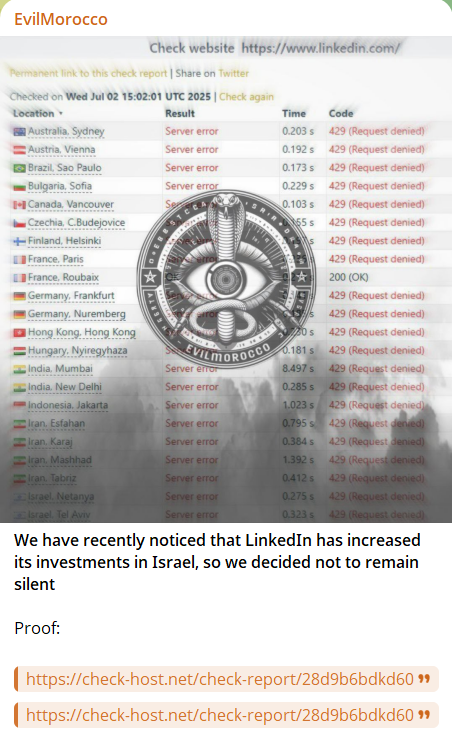 EvilMorocco Hacktivism瞄准LinkedIn网站