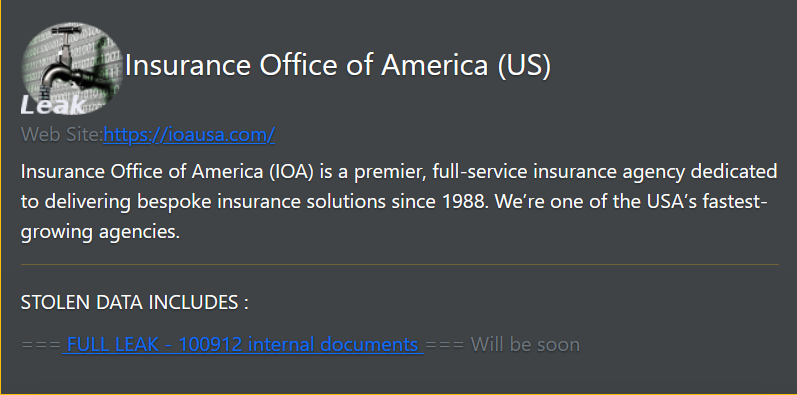 Insurance美国办事处成为DAIXIN勒索软件的受害者