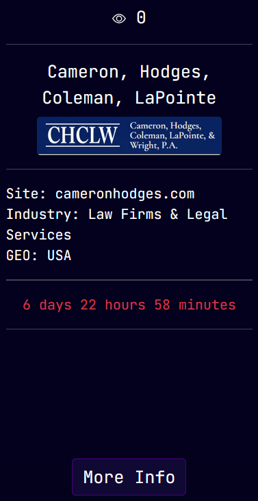 Cameron、Hodges、Coleman、LaPointe和Wright，P.A.成为Sarcoma勒索软件的受害者