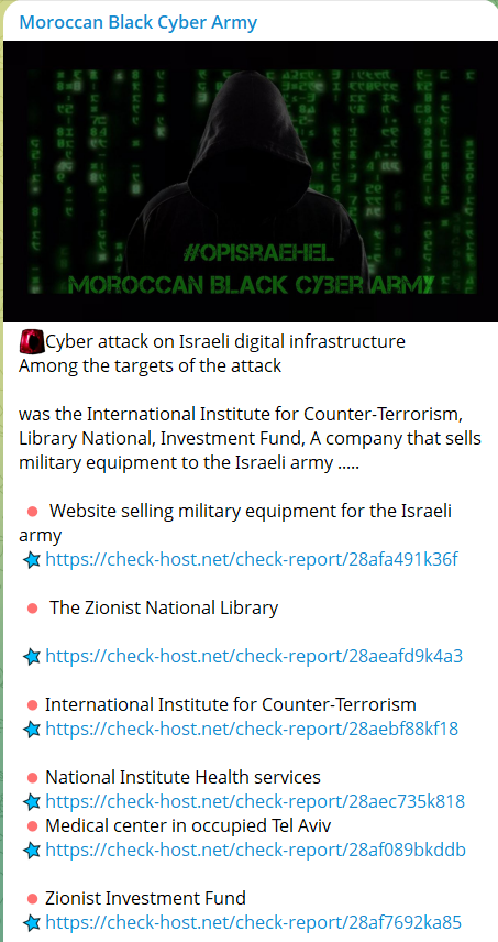 Moroccan Black Cyber Army瞄准新以色列基金网站