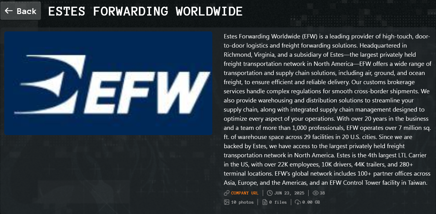 Estes Forwarding Worldwide成为Qilin勒索软件的受害者