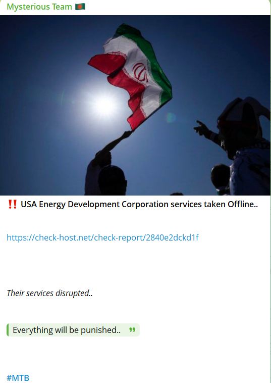 Mysterious Team Bangladesh瞄准美国能源开发公司网站
