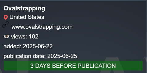 Ovalstrapping Inc.成为PLAY勒索软件的受害者