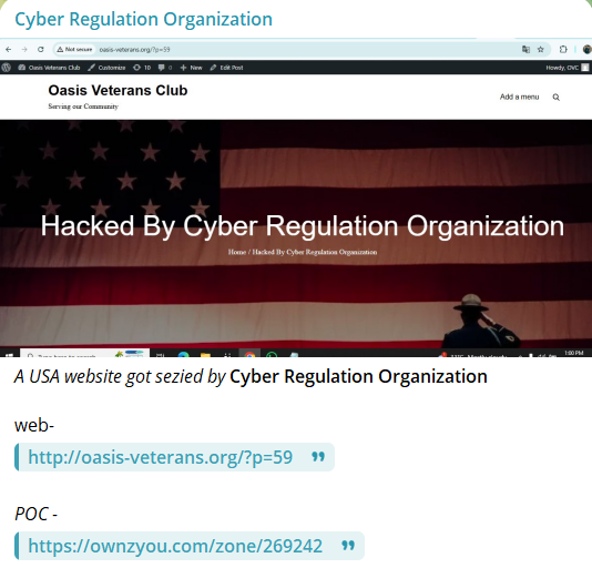 Cyber监管组织瞄准退伍军人绿洲网站
