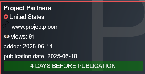 Project Partners，LLC成为PLAY勒索软件的受害者