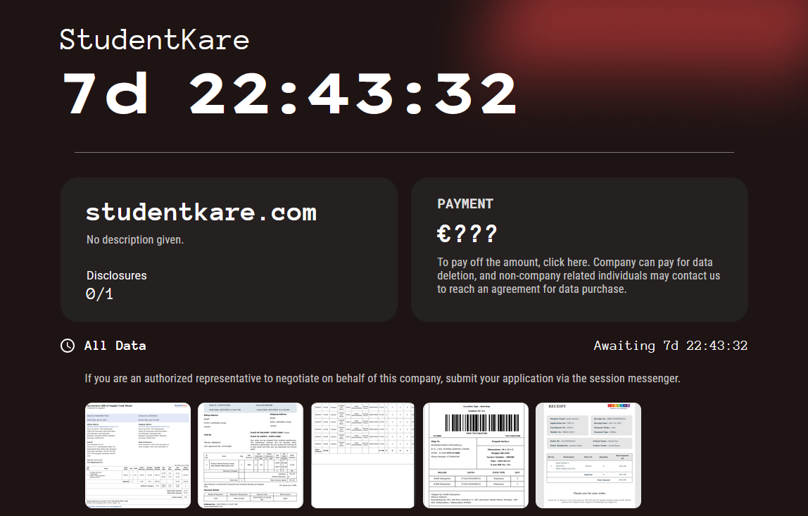 StudentKare.com成为Kill Security勒索软件的受害者