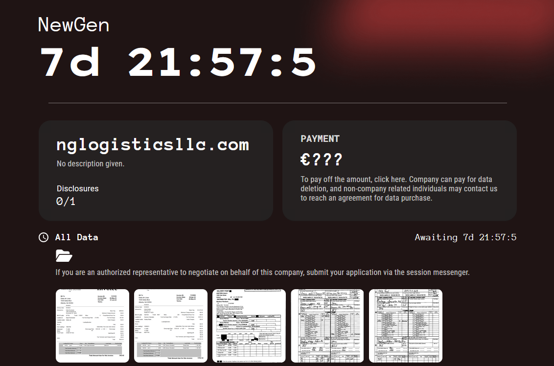 NewGen Logistics LLC成为Kill Security勒索软件的受害者