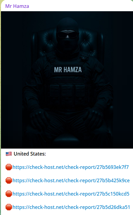 Mr Hamza瞄准了Kratos国防和安全解决方案的网站