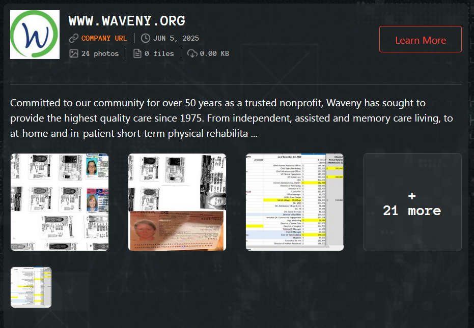 Waveny LifeCare Network成为Qilin勒索软件的受害者