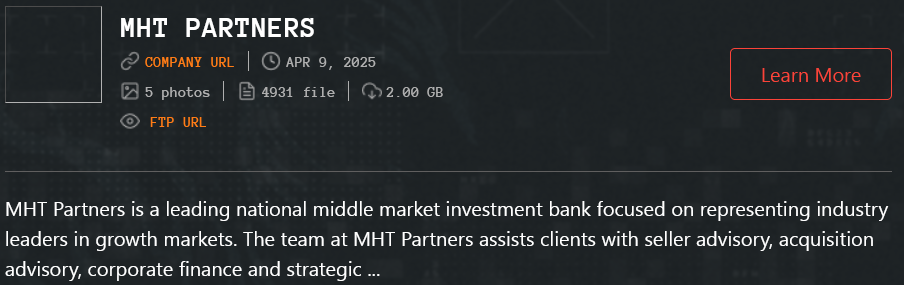 MHT Partners成为Qilin勒索软件的受害者