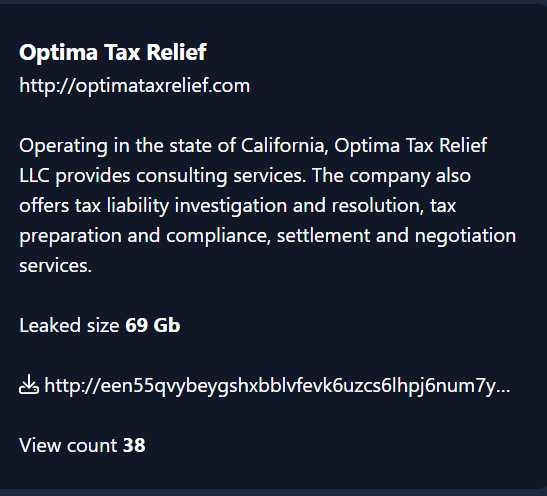 Optima税收减免成为CHAOS勒索软件的受害者
