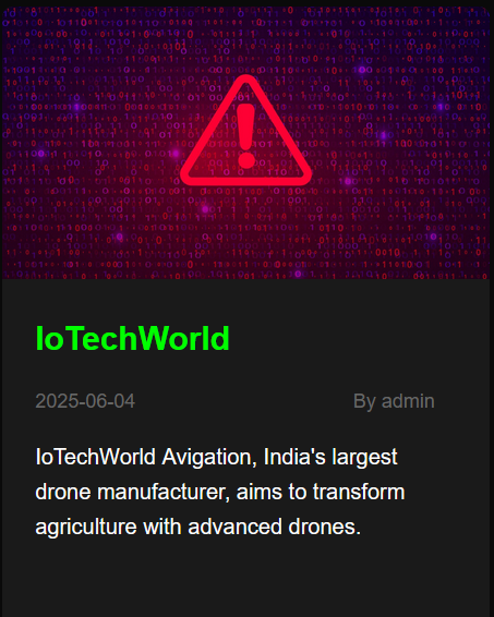IoTechWorld Avigation Pvt Ltd成为Dire Wolf勒索软件的受害者