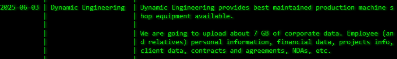 Dynamic Engineering成为Akira勒索软件的受害者
