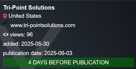 Tri-Point Solutions，Inc成为PLAY勒索软件的受害者