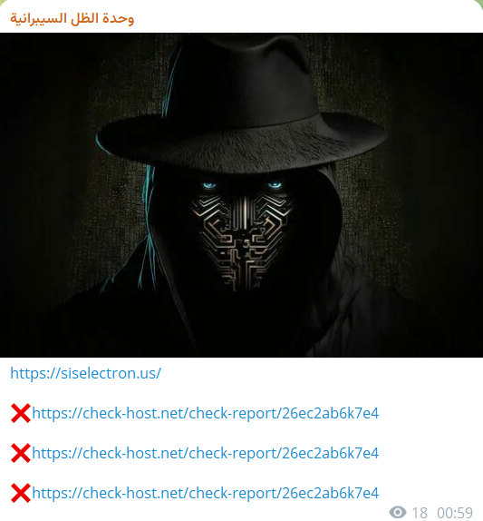 ShadowHunter瞄准了Siselectron的网站