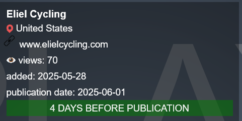 Eliel Cycling成为PLAY勒索软件的受害者