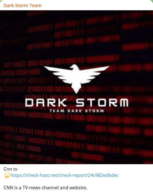 Dark Storm Team瞄准CNN网站