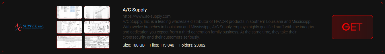 A/C Supply Inc成为INTERLOCK勒索软件的受害者
