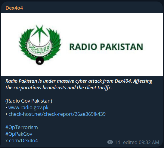 Dex4o4瞄准Radio巴新闻网站