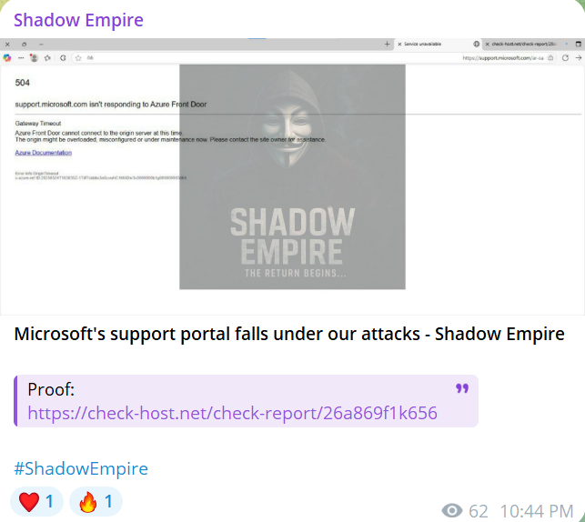 Shadow·Empire瞄准了Microsoft支持网站