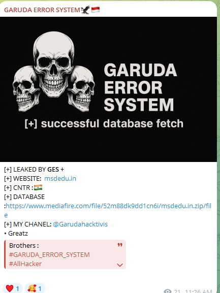 Mata Sito Devi教育学院涉嫌数据外泄