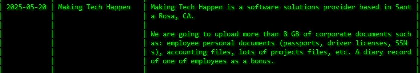 Making Tech Happen成为Akira勒索软件的受害者