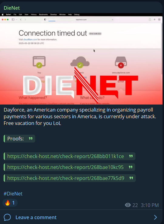 DieNet瞄准INC.Dayforce网站