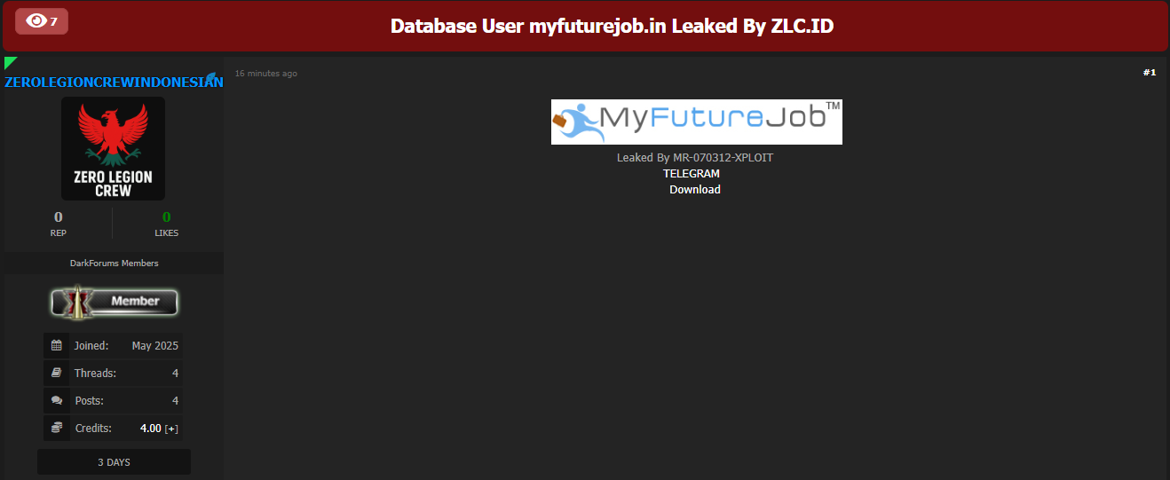 myfuturejob.in涉嫌数据库泄露