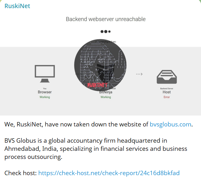 RuskiNet瞄准BVS Global网站