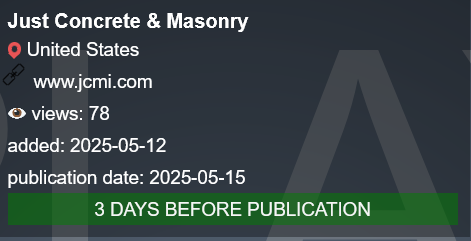Just Concrete&Masonry，Inc成为PLAY勒索软件的受害者