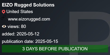 EIZO Rugged Solutions成为PLAY勒索软件的受害者