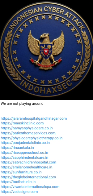 INDOHAXSEC瞄准多个印度网站