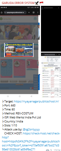 GARUDA ERROR SYSTEM针对Nyaya Nagar公立学校和学院的网站