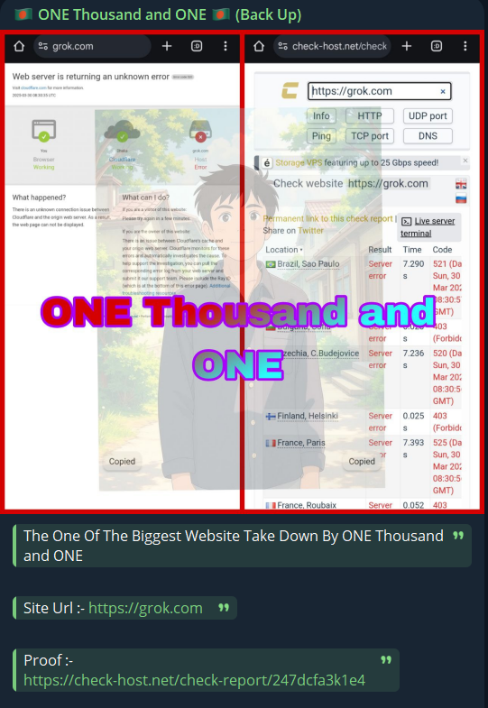 ONE Thousand and ONE瞄准GROK网站