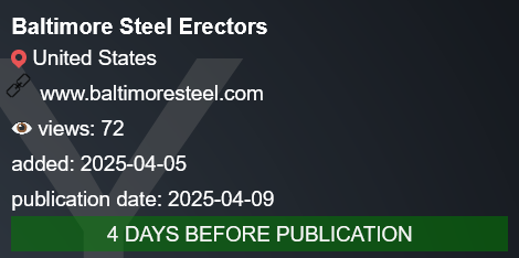Baltimore Steel Erectors成为PLAY勒索软件的受害者