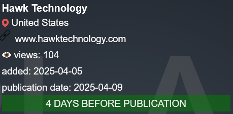 Hawk Technology Ltd成为PLAY勒索软件的受害者