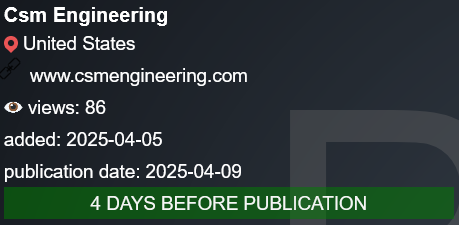 CSM Engineering成为PLAY勒索软件的受害者