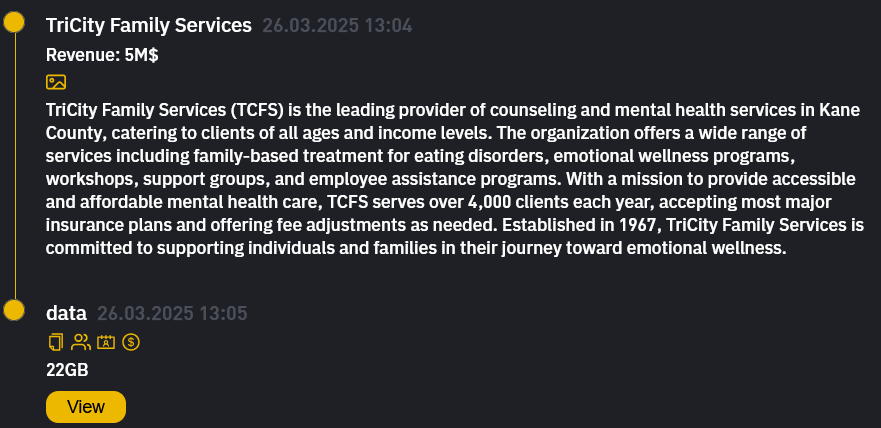 TriCity Family Services成为INC RANSOM勒索软件的受害者