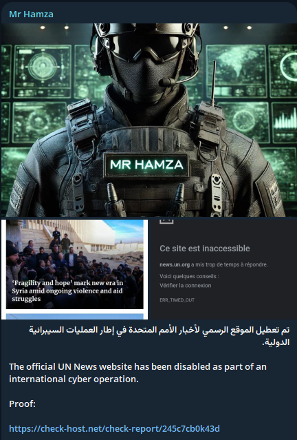 Mr Hamza针对联合国新闻网站