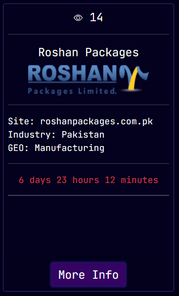 Roshan Packages Limited成为Sarcoma勒索软件的受害者