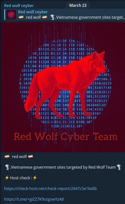 Red Wolf Cyber Team瞄准Garena卡充值中心网站