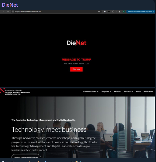 DieNet瞄准东北大学网站